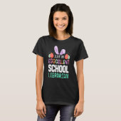 Eggcellent School Librarian Teacher Easter Egg Bun T-shirt (Voorkant volledig)