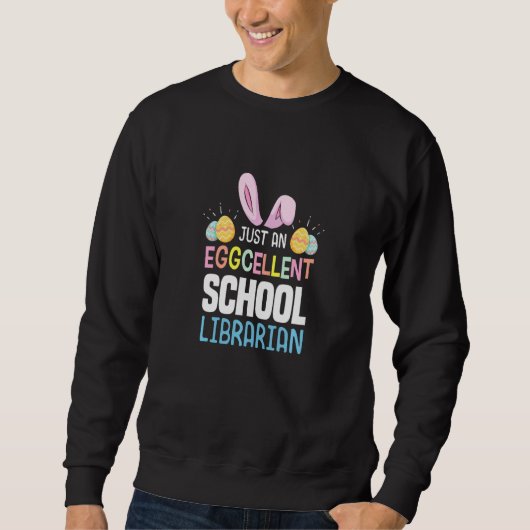 Eggcellent School Librarian Teacher Easter Egg Bun Trui (Voorkant)