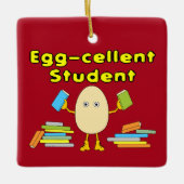 Eggcellent-student Keramisch Ornament (Voorkant)