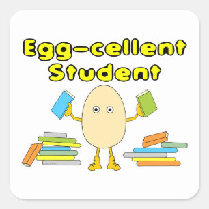 Eggcellent-student Vierkante Sticker