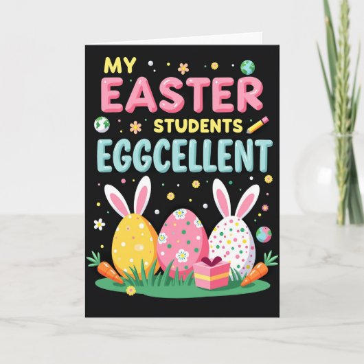 Eggcellent Students Easter Card Kaart (Voorkant)