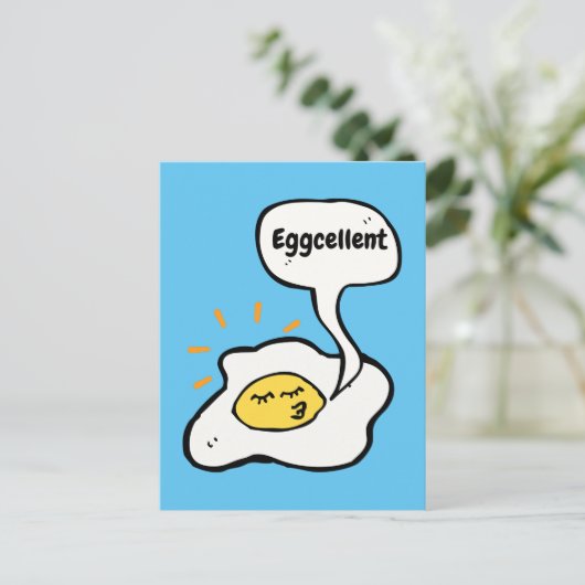 Eggcellent Sunny Side Up Briefkaart (Staand voorkant)