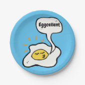 Eggcellent Sunny Side Up Papieren Bordje (Voorkant)