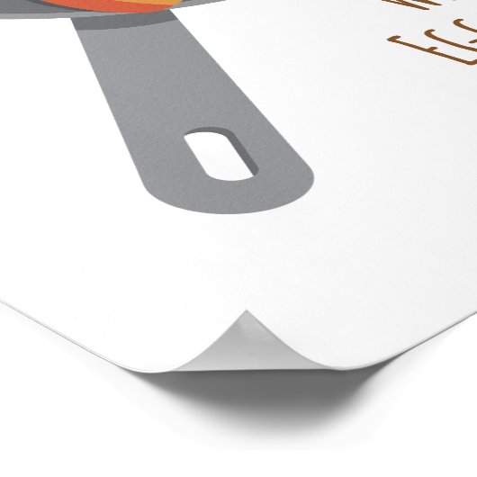 Eggcellent Together Cute Bacon and Egg Wall Decor Poster (Hoek)