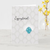 Eggceptioneel! Blauwe Glitter Ei Felicitaties Kaart (Gele Bloem)