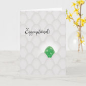 Eggceptioneel! Groene Glitter Ei Felicitaties Kaart (Gele Bloem)
