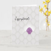 Eggceptioneel! Paarse Glitter Ei Felicitaties Kaart (Gele Bloem)