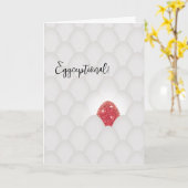 Eggceptioneel! Rode Glitter Ei Felicitaties Kaart (Gele Bloem)
