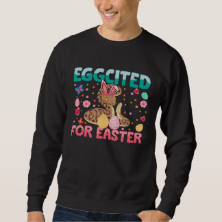 Eggcited For Easter Bunny Ball Python Rabbit Kids Trui