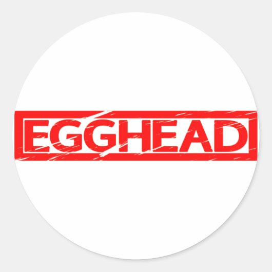 Egghead Stamp Ronde Sticker (Voorkant)
