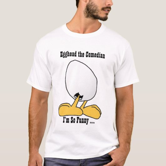 Egghead the Comedian - Volwassenen Basic T-Shirt (Voorkant)