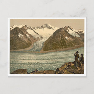 Eggishorn, Grand Aletsch Glacier, met Aletschhorn Briefkaart