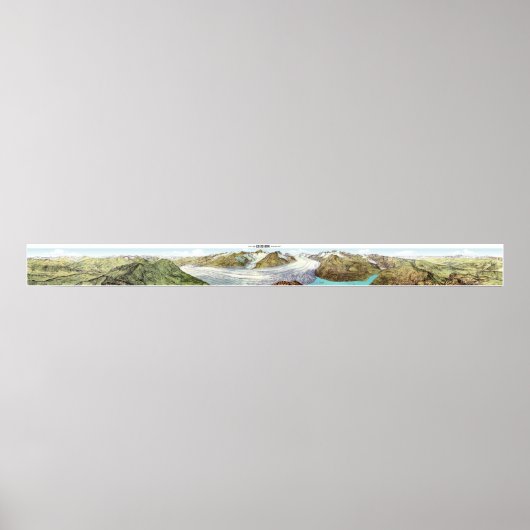 EGGISHORN Swiss Alps Panorama 360° Poster (Voorkant)