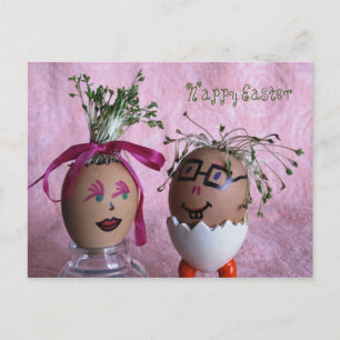 Eggmen Couple Fun Easter Briefkaart