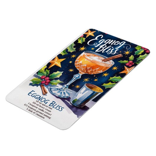 Eggnog Bliss Holiday Cocktail Recept Magneet (Linkerzijde)