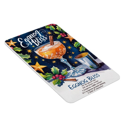 Eggnog Bliss Holiday Cocktail Recept Magneet (Rechterzijde)