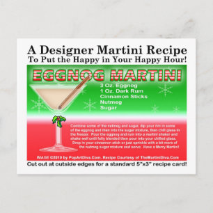 Eggnog Christmas Martini Recept Briefkaart