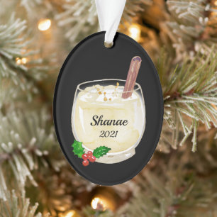 Eggnog Cup Gepersonaliseerde versiering Ornament
