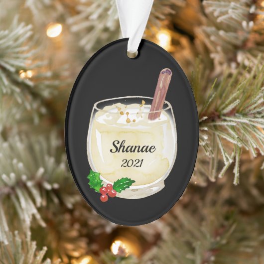 Eggnog Cup Gepersonaliseerde versiering Ornament (Boom)