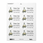 Eggnog in een antieke kerstboom-punchkom etiket (Full Sheet)