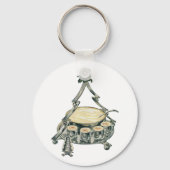 Eggnog in een Vintage kerstboom Punch Bowl Sleutelhanger (Voorkant)