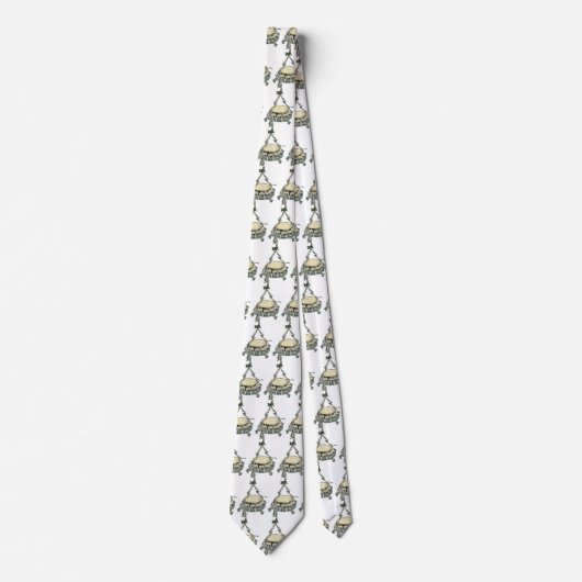 Eggnog in een Vintage kerstboom Punch Bowl Stropdas (Voorkant)