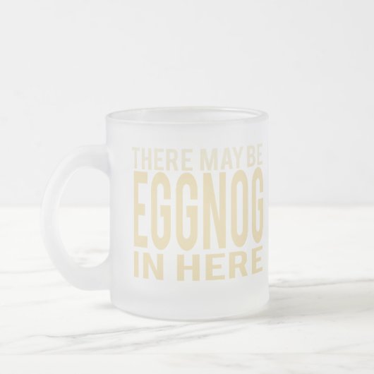Eggnog in Hier Grappige Feestelijke Kerstvakantie Matglas Koffiemok (Links)
