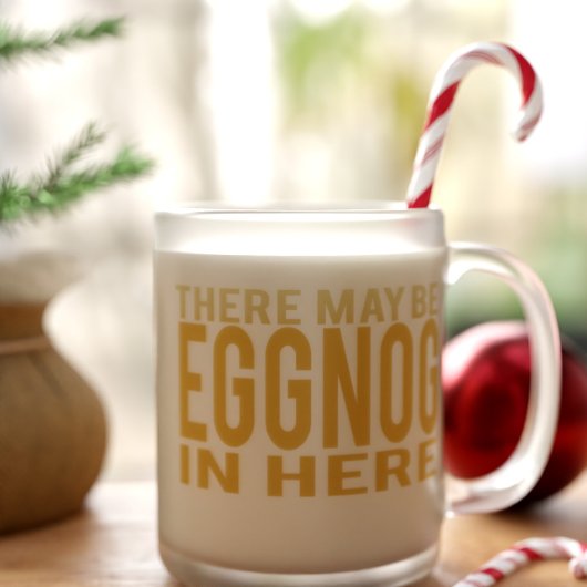 Eggnog in Hier Grappige Feestelijke Kerstvakantie Matglas Koffiemok