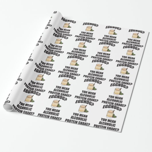 Eggnog Je bedoelt Alcoholische Kerst Wrapping Papi Cadeaupapier (Uitgerold)