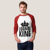 EGGNOG KING, Funny Mannen Kerstmis T-Shirts (Voorkant volledig)