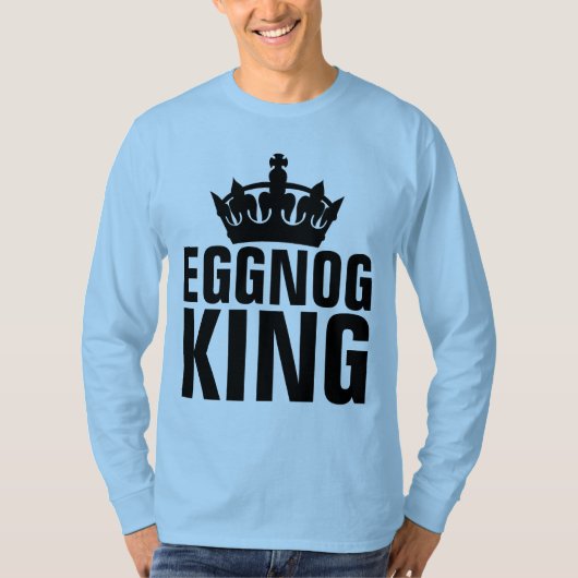 EGGNOG KING, Funny Mannen Kerstmis T-Shirts (Voorkant)