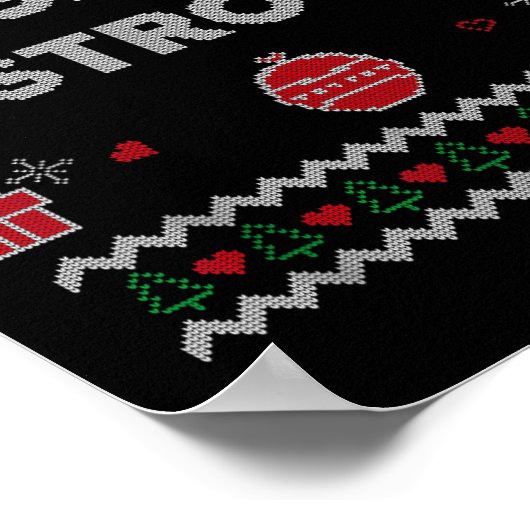 Eggnog Lover Funny Ugly Christmas Style Xmas Gift Poster (Hoek)