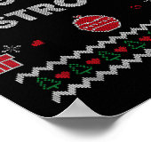 Eggnog Lover Funny Ugly Christmas Style Xmas Gift  Poster (Hoek)