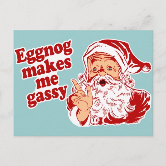 Eggnog Makes Santa Flatulent Feestdagenkaart (Voorkant)