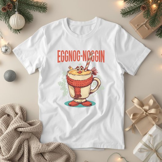 Eggnog-noggin – Funny Christmas Eggnog Pun  Tri-Blend Shirt