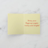 Eggnog-noggin – Grappige Kerst Eggnog Grappenmaker Kaart (Binnen)