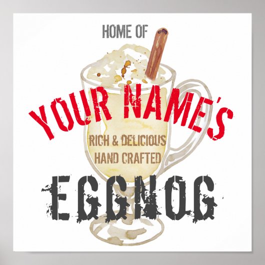Eggnog Personalized Poster (Voorkant)