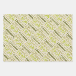 Eggnog Recept Collectie - avocado Inpakpapier Vel