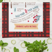 Eggnog Recept Feestelijke Kerst Custom Theedoek (Gevouwen)