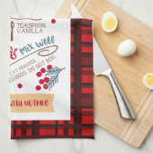 Eggnog Recept Feestelijke Kerst Custom Theedoek (Quarter Fold)