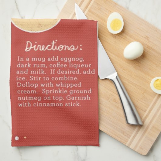 Eggnog Recipe Theedoek (Quarter Fold)