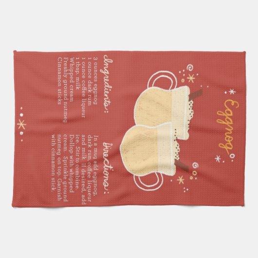 Eggnog Recipe Theedoek (Horizontaal)