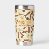 Eggnog Season Gepersonaliseerde Geïsoleerde Tumble Drinkbeker (Voorkant)