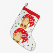 Eggnog Stocking - enkele zijprint terug rood Kleine Kerstsok (Voorkant (Hangend))