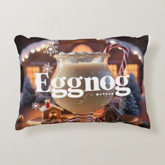 Eggnog timing, eierpunch, kerst accent kussen