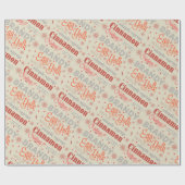 Eggnog-typografie Cadeaupapier (Vlak)