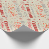 Eggnog-typografie Cadeaupapier (Hoek)