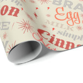 Eggnog-typografie Cadeaupapier (Rol Hoek)