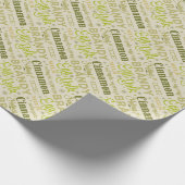 Eggnog-typografie Cadeaupapier (Hoek)