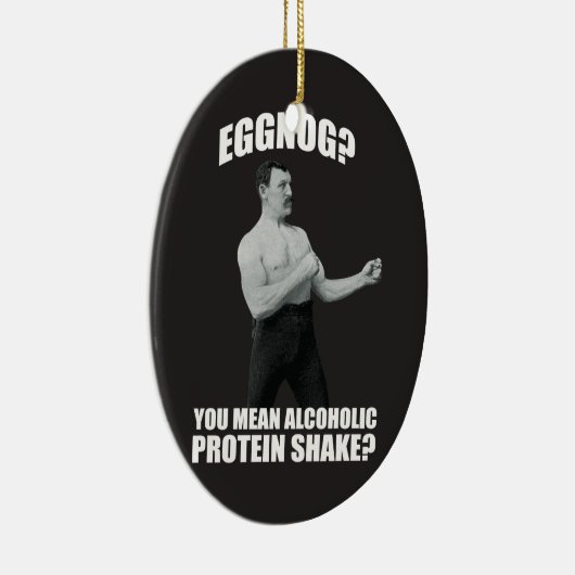 Eggnog? U bedoelt Alcoholic kerstboomversiering Keramisch Ornament (Rechts)